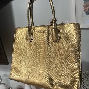 New Michael Kors Gold Handbag